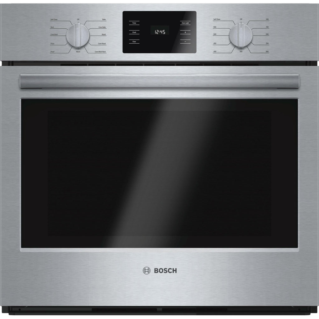 Bosch Four mural encastré simple de 30 po, 4,6 pi cu avec convection HBL5451UC