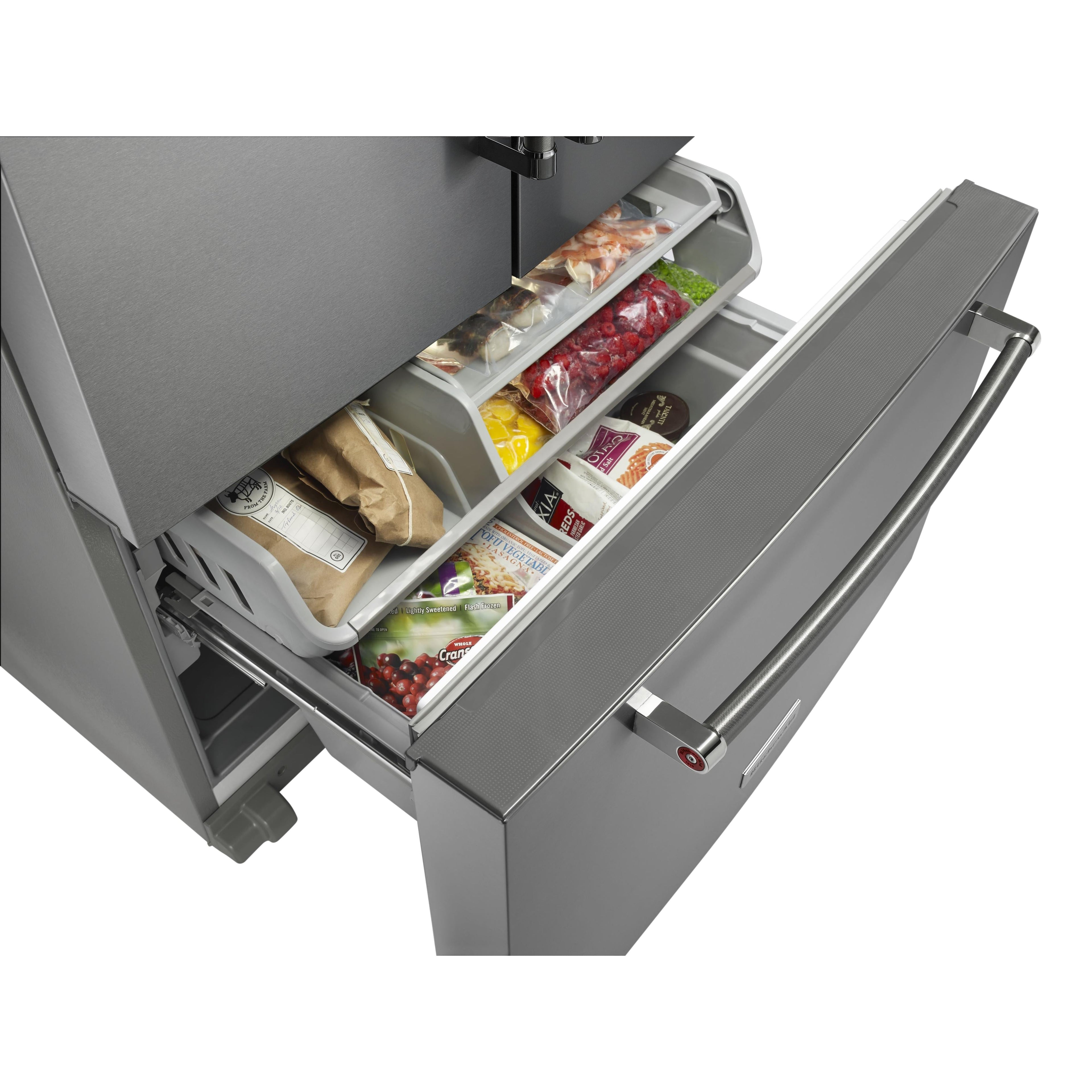 KitchenAid 36-inch, 23.8 cu. ft. Counter-Depth French 3-Door Refrigerator with Ice and Water Dispensing System KRFC704FPS IMAGE 4