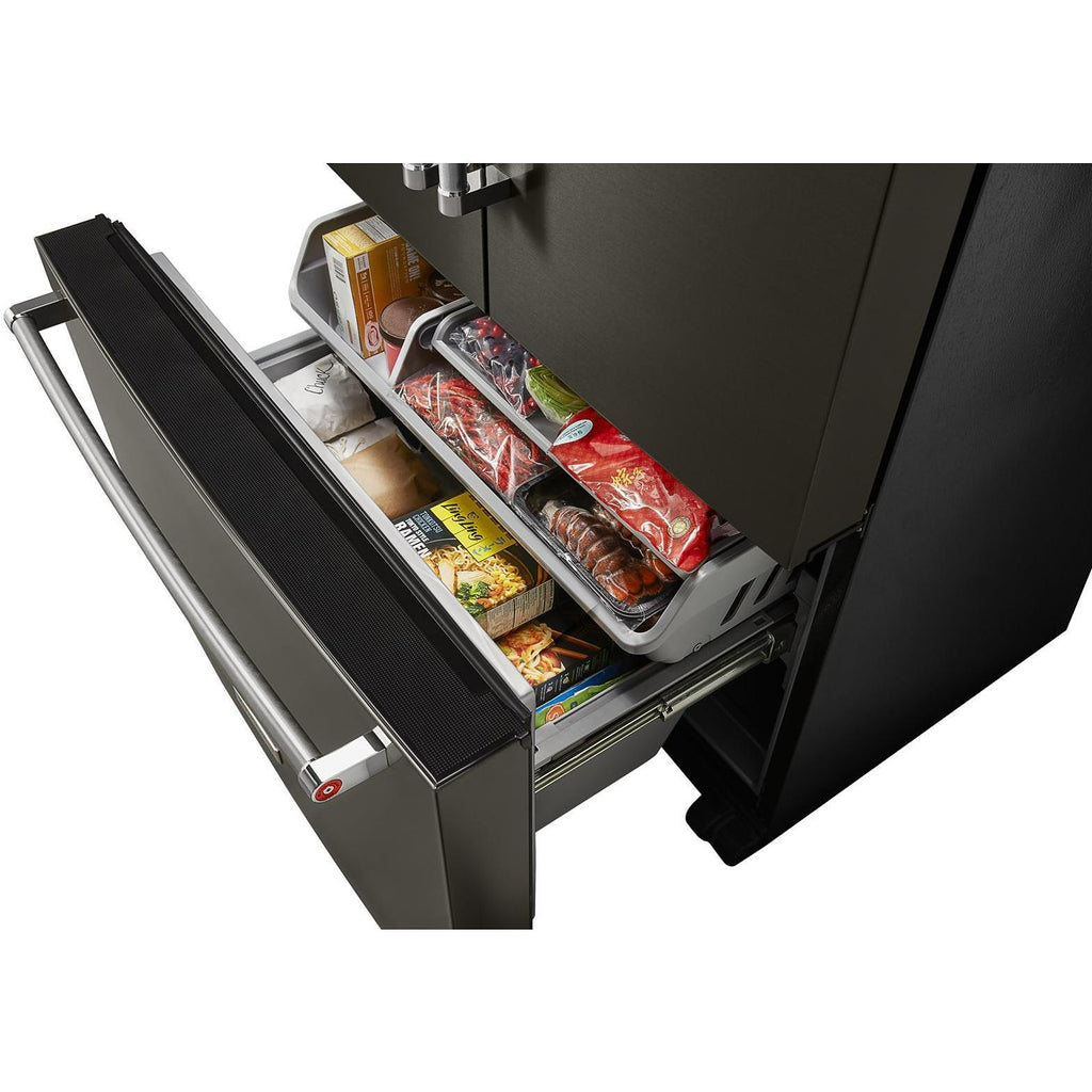 KitchenAid 36-inch, 23.8 cu. ft. Counter-Depth French 3-Door Refrigerator with Ice and Water KRFC704FBS IMAGE 4