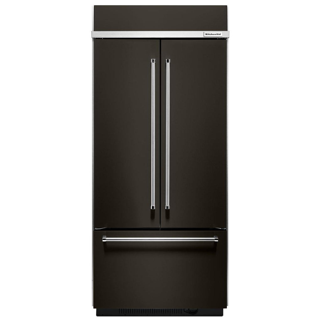KitchenAid Réfrigérateur trois portes avec porte à deux battants de 36 po., 20,8 pi.cu. avec machine à glaçons interne KBFN506EBS