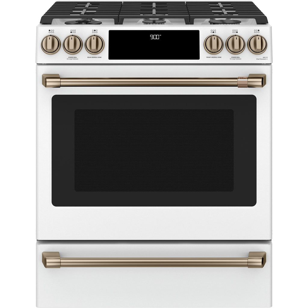 Café Cuisinière encastré à biénergie de 30 po. avec tiroir chauffant CC2S900P4MW2