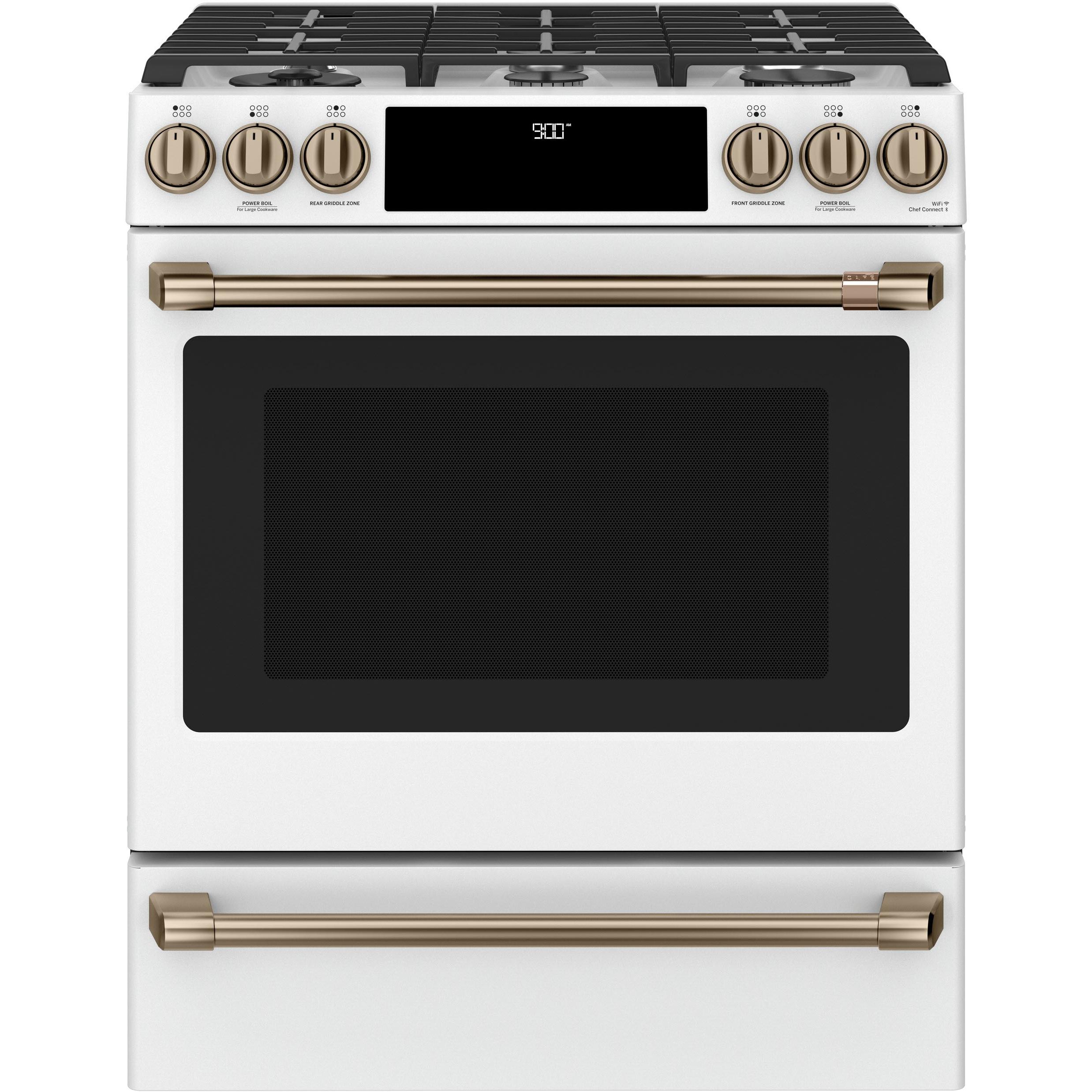 Café Cuisinière encastré à biénergie de 30 po. avec tiroir chauffant CC2S900P4MW2