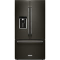 KitchenAid Réfrigérateur trois portes avec porte à deux battants à profondeur de comptoir de 36 po, 23.8 pi cu avec distributeur d'eau et de glaçons KRFC704FBS