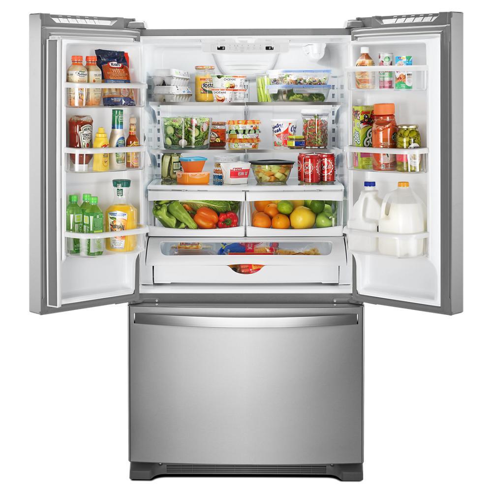 Whirlpool Réfrigérateur trois portes avec porte à deux battants amovible de 33 pouces, 22,1 pi. cu. avec machine à glaçons WRFF5333PZ - Germain Larivière
